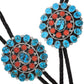 Navajo turquoise & coral bolo ties