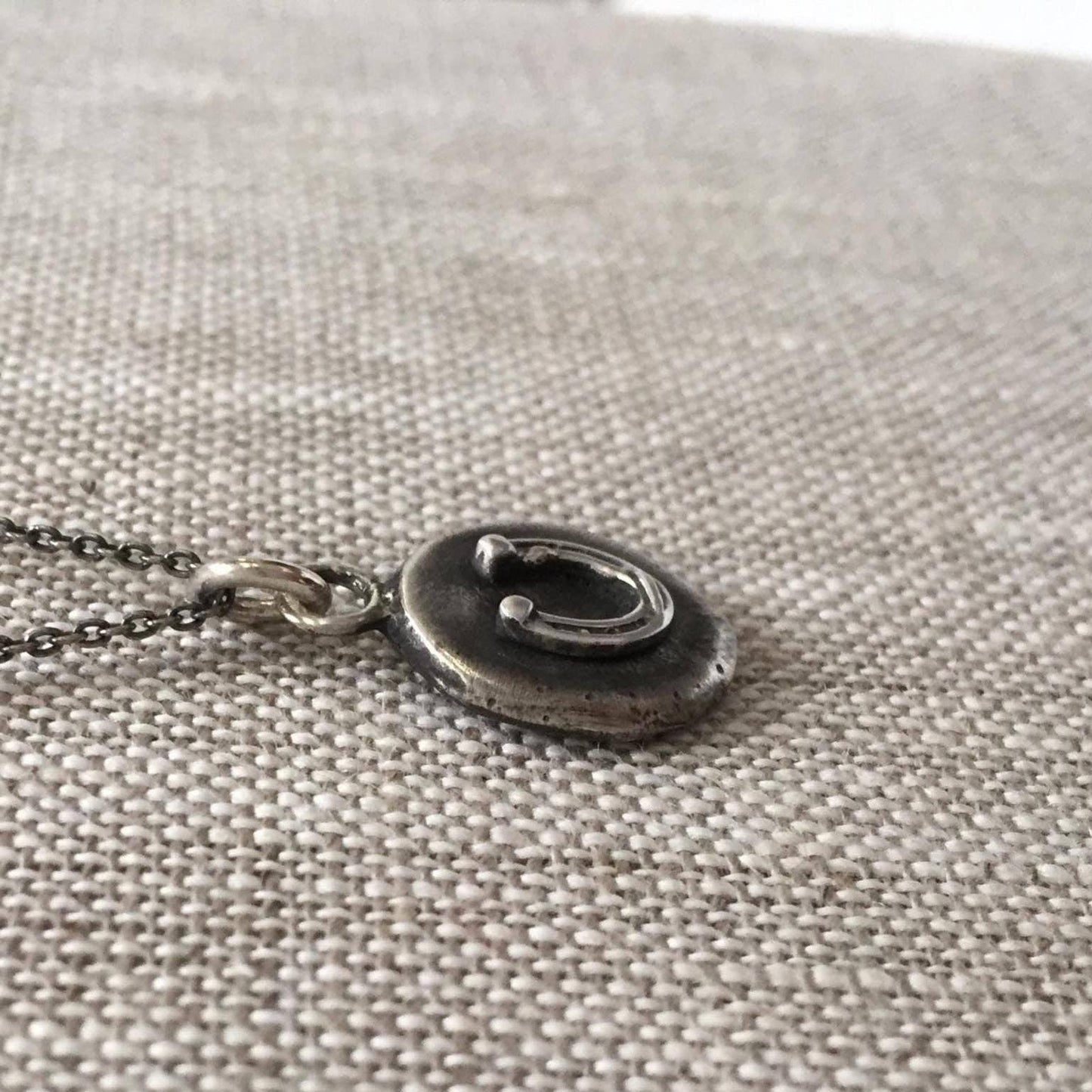 Horseshoe Cutie Sterling Silver Coin Necklace – Petite Lucky Charm
