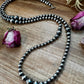 NFR Collection Necklace – Graduated Sterling Silver Pearls 8mm to 14mm  46.5"