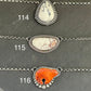 116 - Sterling Silver Orange Spiny Oyster Bear Fixed Chain Necklace by Jason Ogg