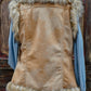 Faux fur vest back view in tan suede, 1024x1024
