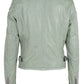 Sofia RF Leather Jacket, Frosty Green