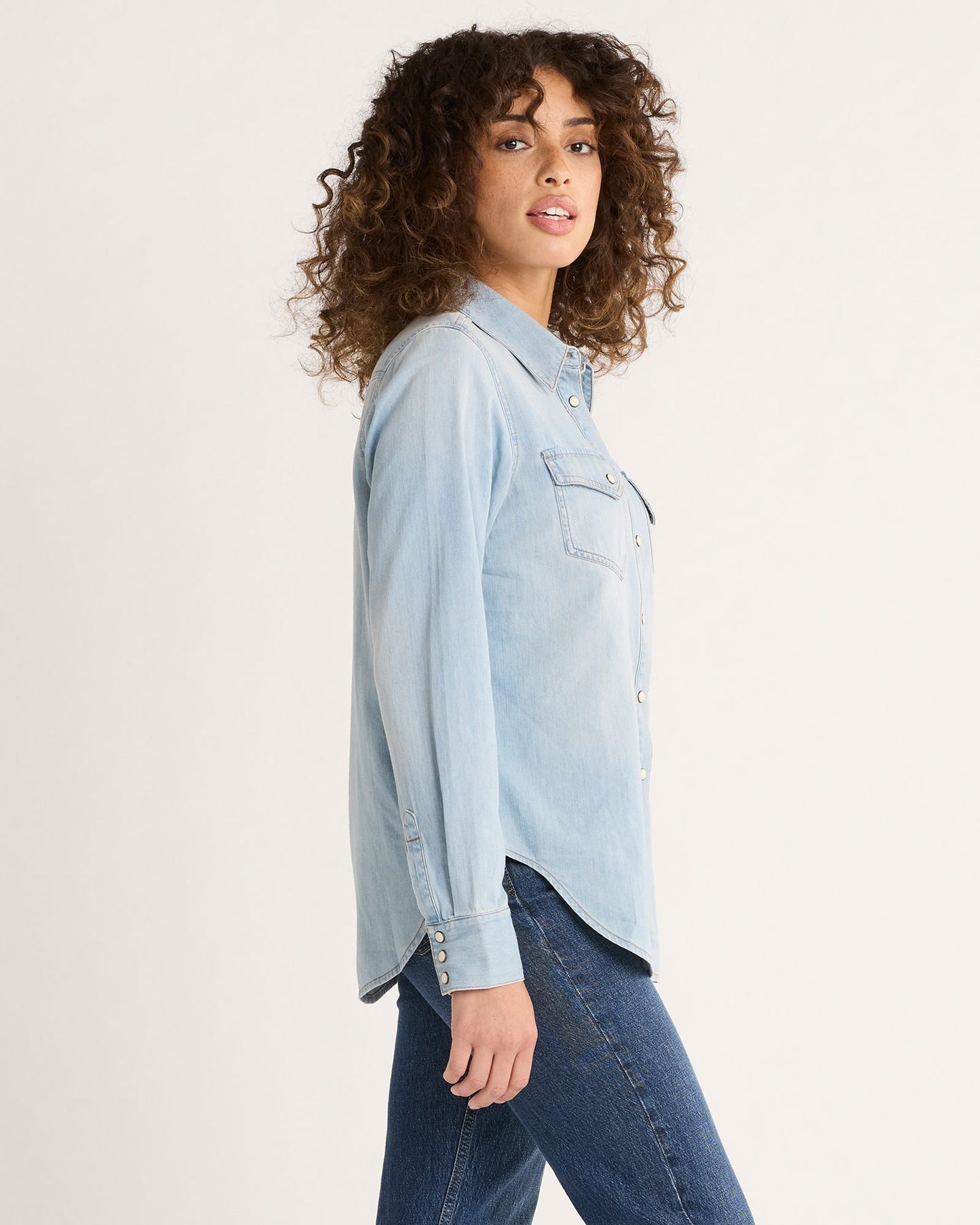 Chambray Gambler Shirt by Pendleton in Light Blue