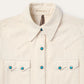 Turquoise Snap Western Denim Shirt in Cream by Stetson
