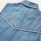 Piped Denim Sleeveless Shirt by Stetson