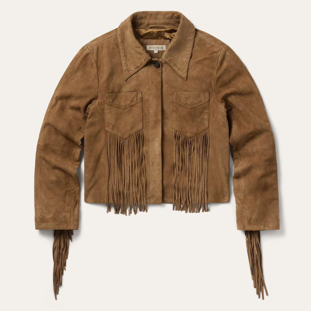 Cropped Suede Fringe Women's Jacket by Stetson