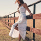 Wrangler Retro Americana Maxi Dress White at Bourbon Cowgirl