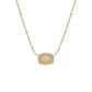 SpurWest Ultra Mini Belt Buckle Necklace - Gold (Initial)