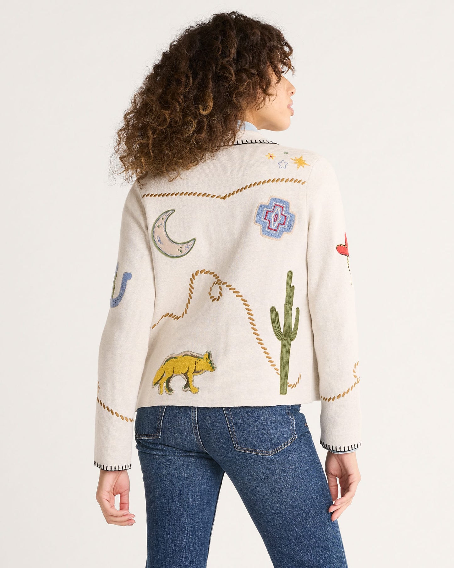 Souvenir Cardigan by Pendleton in Oatmeal Multi
