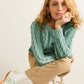 Cotton Cable Cardigan in Teal Blue by Pendleton
