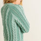 Cotton Cable Cardigan in Teal Blue by Pendleton