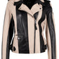 Armilla CF Leather Jacket, Black and Beige