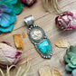 70 - Sterling Silver Pilot Mountain Turquoise & Buffalo Nickel Pendant by Shay Pfeiffer