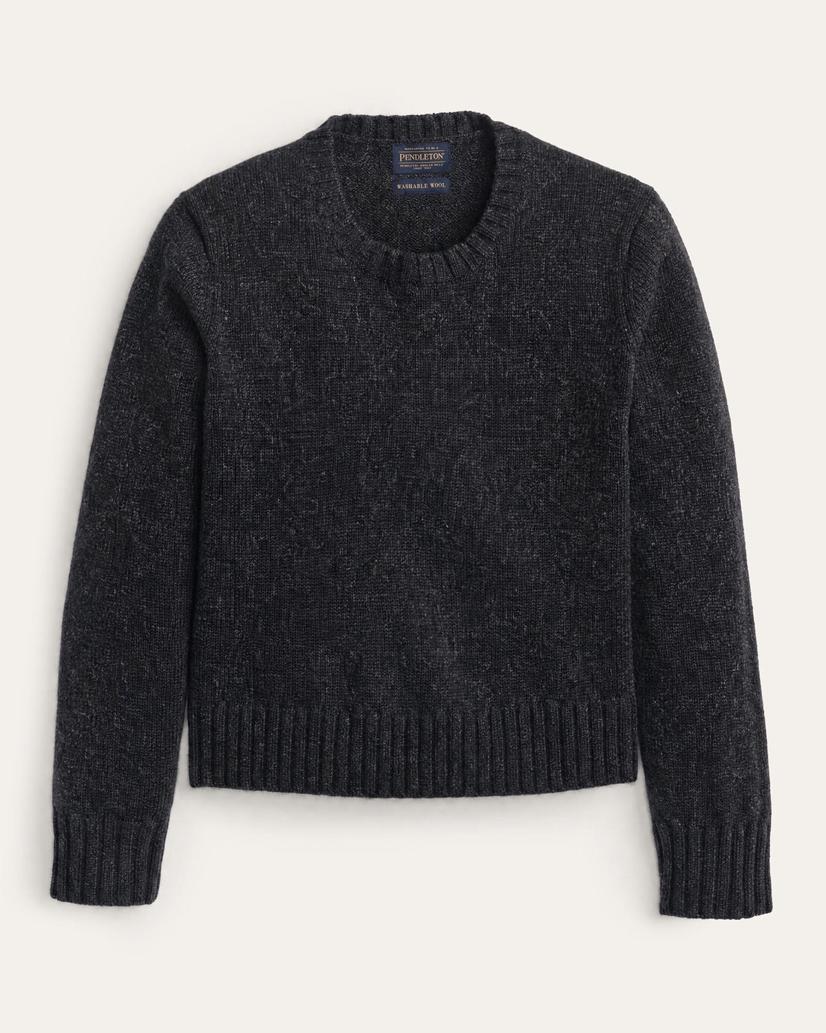 Shetland Collection Relaxed Crew Sweater by Pendleton in Black