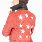 Christy Star Leather Jacket by Mauritius in Red