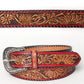 American Darling Red and Brown Tooled Belt