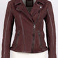 Twila RF Leather Jacket, Wine