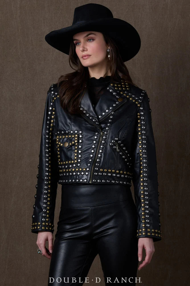 Chapel Noir Leather Jacket by Double D Ranch