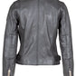 Sofia RF Leather Jacket, Gun Metallic