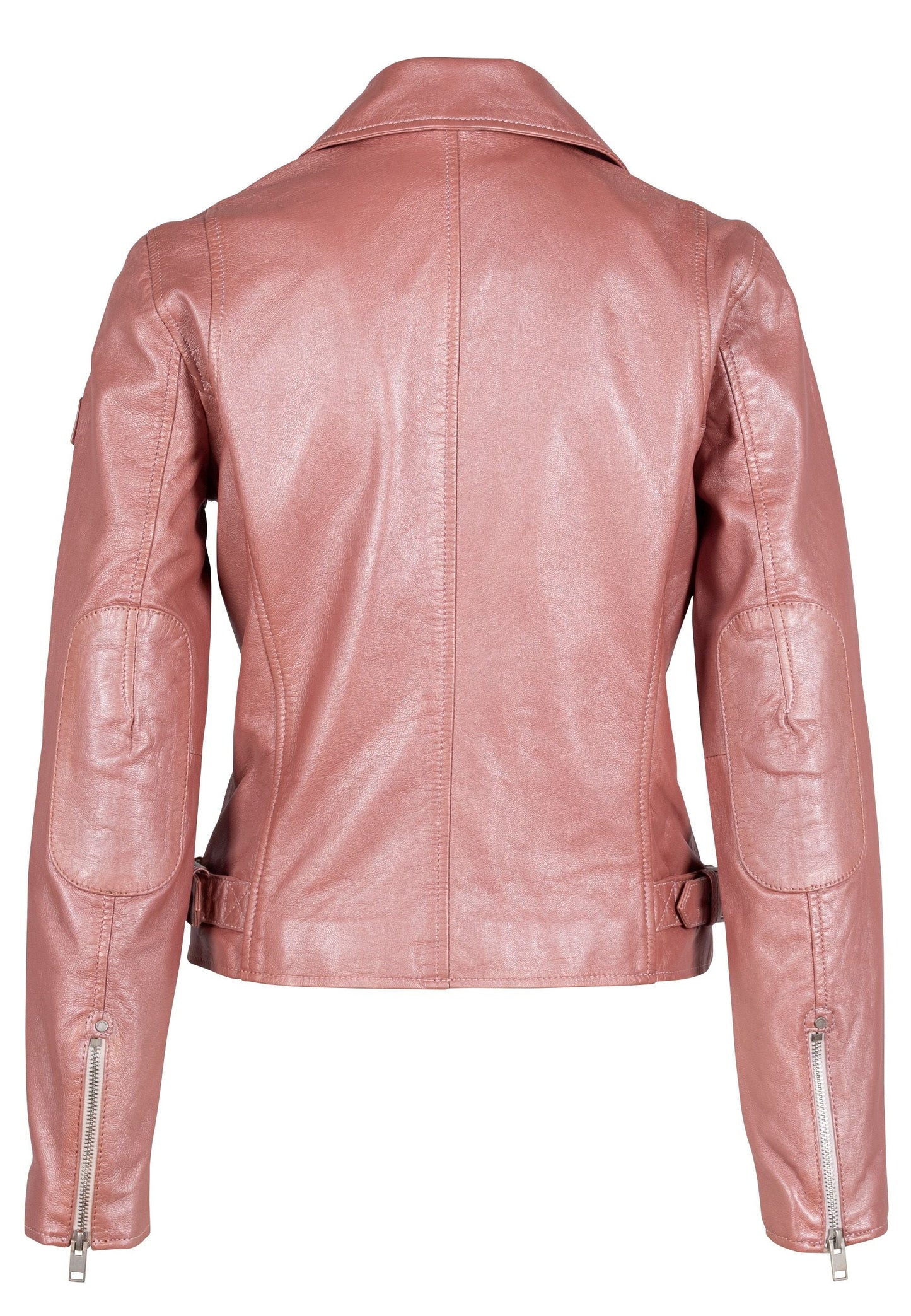 Sofia RF Leather Jacket, Rose Metallic