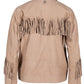 Diny OS Leather Jacket, Cream