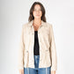Amaly RF Leather Jacket, Chalk