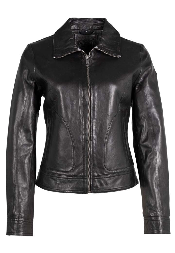 Lusan RF Leather Jacket, Black