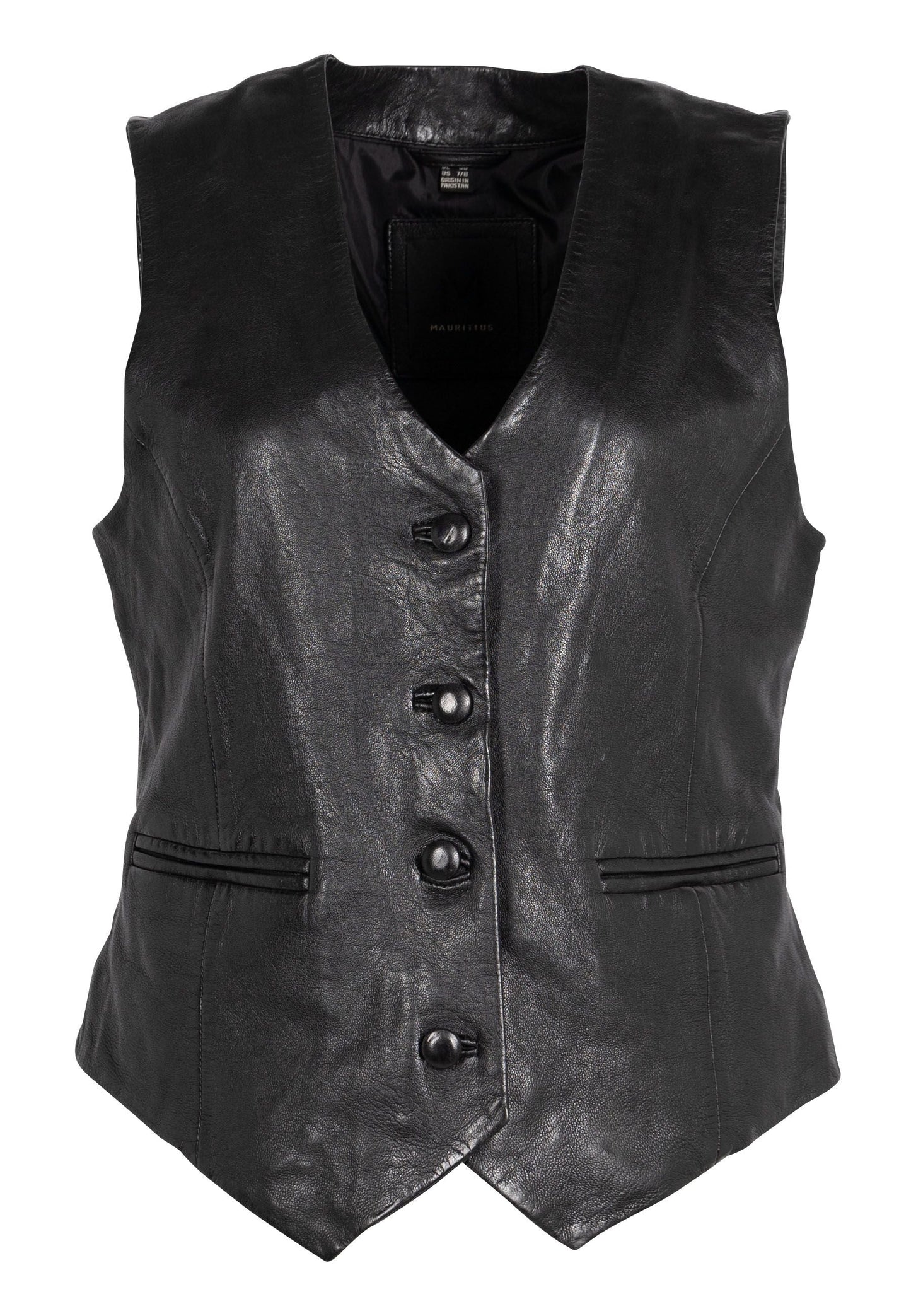 Kiralee RF Leather Vest, Black