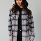 Gray, Red, Camel & Black Plaid Flannel Shirt for Western Women