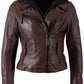Christyn RF Star Detail with Hood Leather Jacket