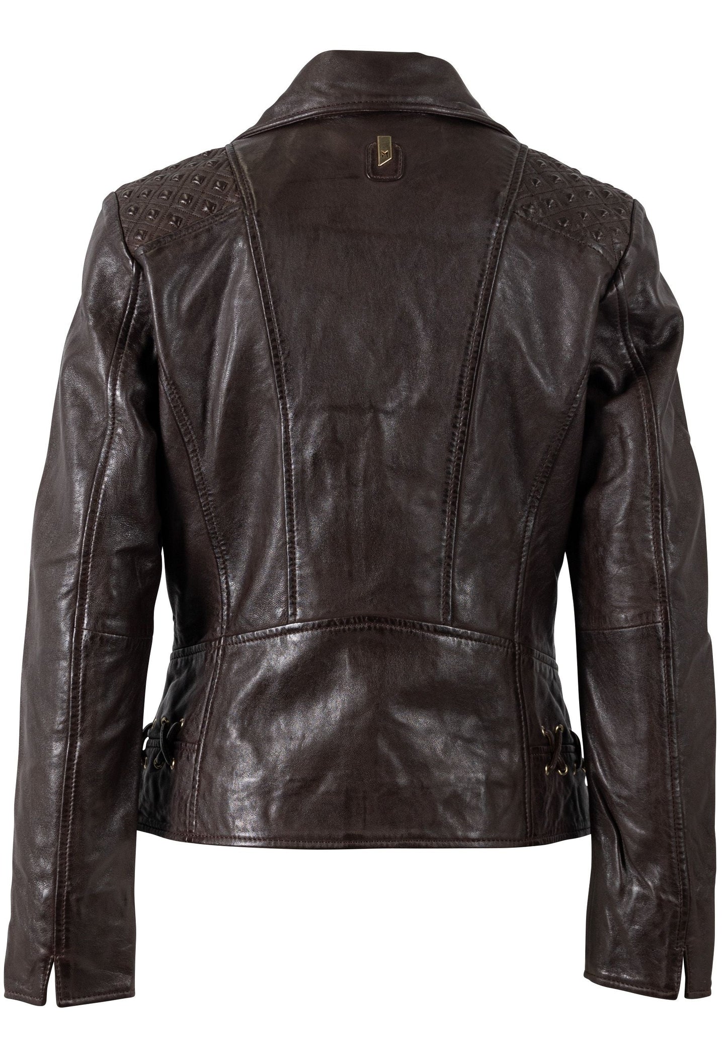 Chlara RF Leather Jacket, Dark Brown
