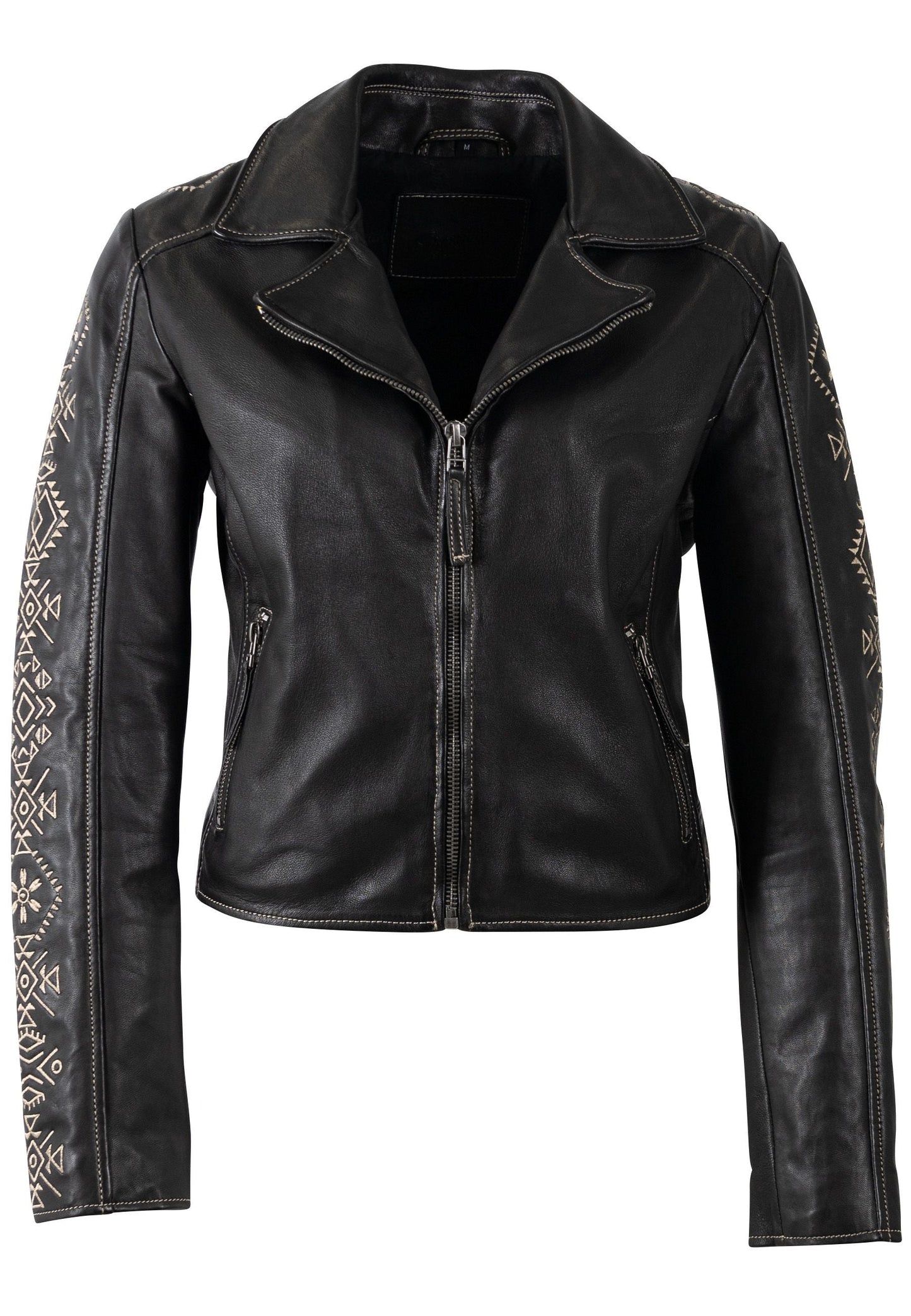 Cora RF Leather Jacket, Black