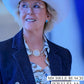 Where to get Annette Bening as Beulah Jackson's necklace on Dutton Ranch. Image  shows her wearing horse necklace that is for sale at Bourbon Cowgirl. Shop Dutton Ranch jewelry at Bourbon Cowgirl. 