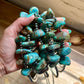 Chunky Green Turquoise Nugget Necklace – 19" Plus Extender