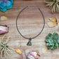 FREE Sterling Silver Pearl Necklace + MJ Triangle Royston Turquoise Pendant