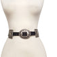 Western Alternating Concho Belt in Genuine Cowhide Leather