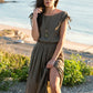 Women's Gia Dress in Olive by Joyfolie