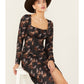 Rock & Roll Denim Women's Horse Print Midi Dress