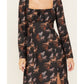 Rock & Roll Denim Women's Horse Print Midi Dress