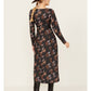 Rock & Roll Denim Women's Horse Print Midi Dress
