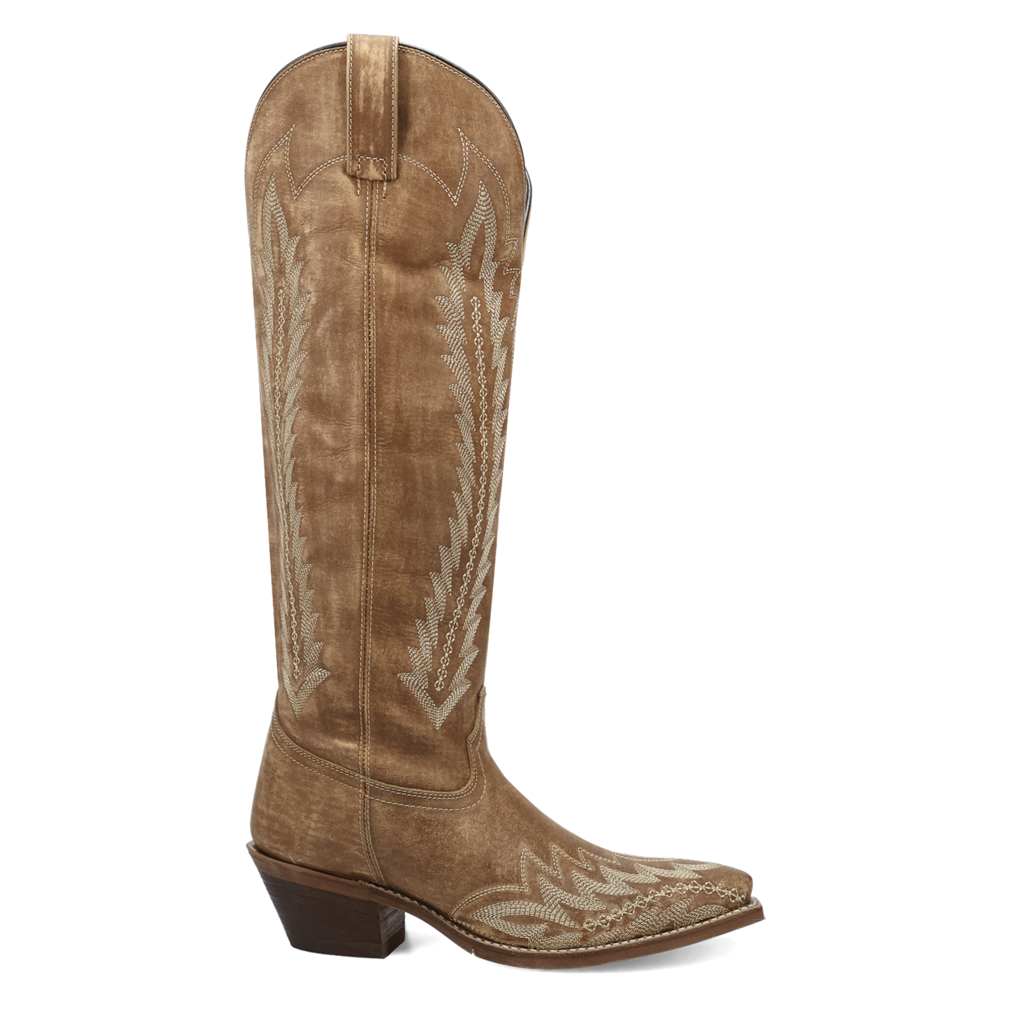 Roxelle Wide Calf Leather Boot in Honey by Laredo