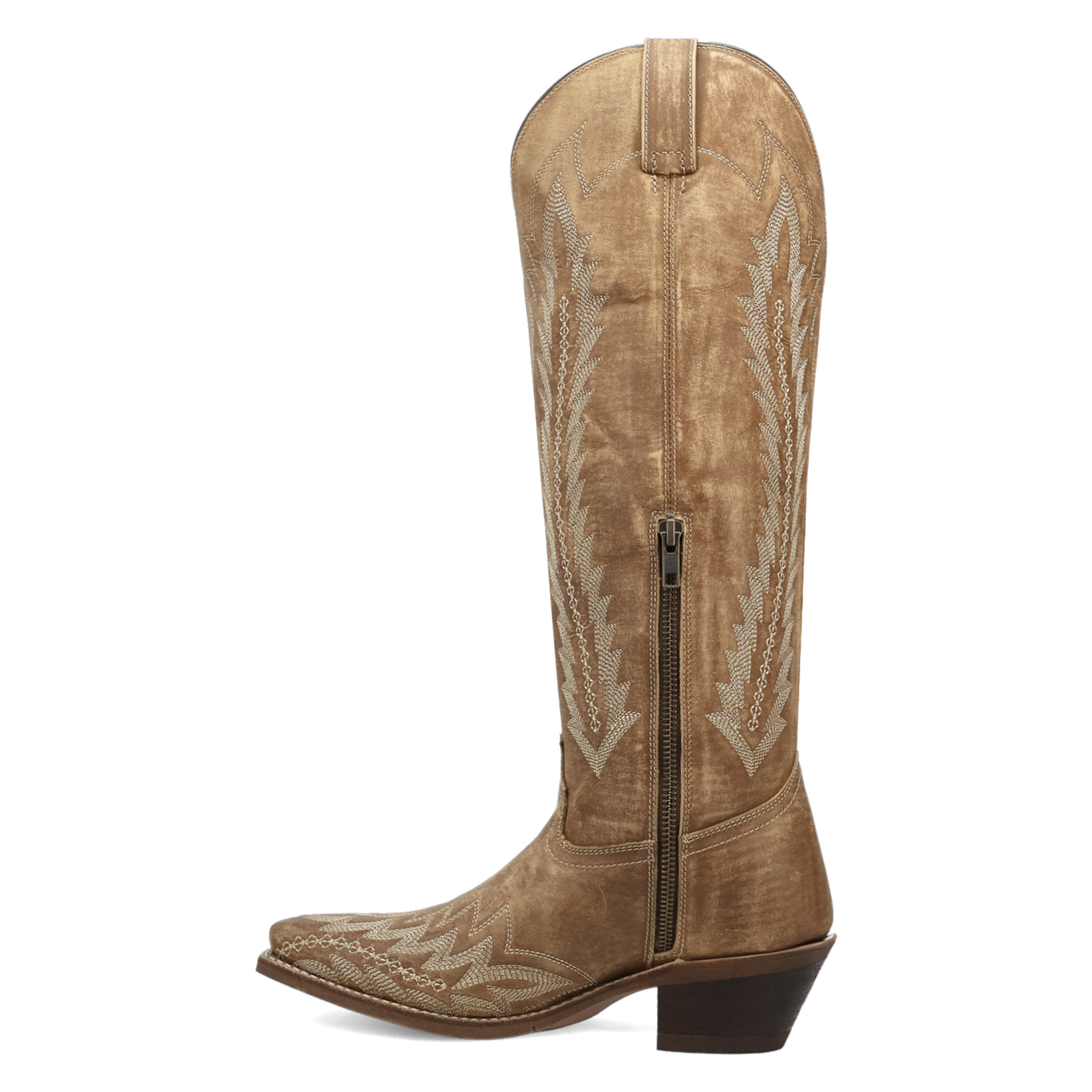 Roxelle Wide Calf Leather Boot in Honey by Laredo