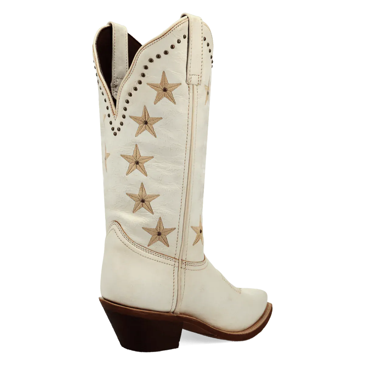 Serenade Wide Calf Leather Boot in White by Laredo