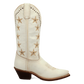 Serenade Wide Calf Leather Boot in White by Laredo