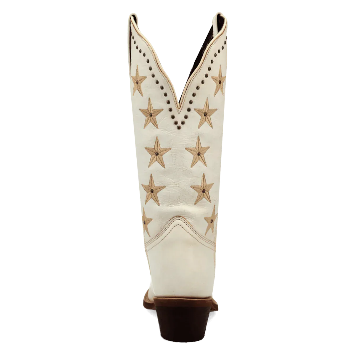 Serenade Wide Calf Leather Boot in White by Laredo