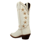 Serenade Wide Calf Leather Boot in White by Laredo