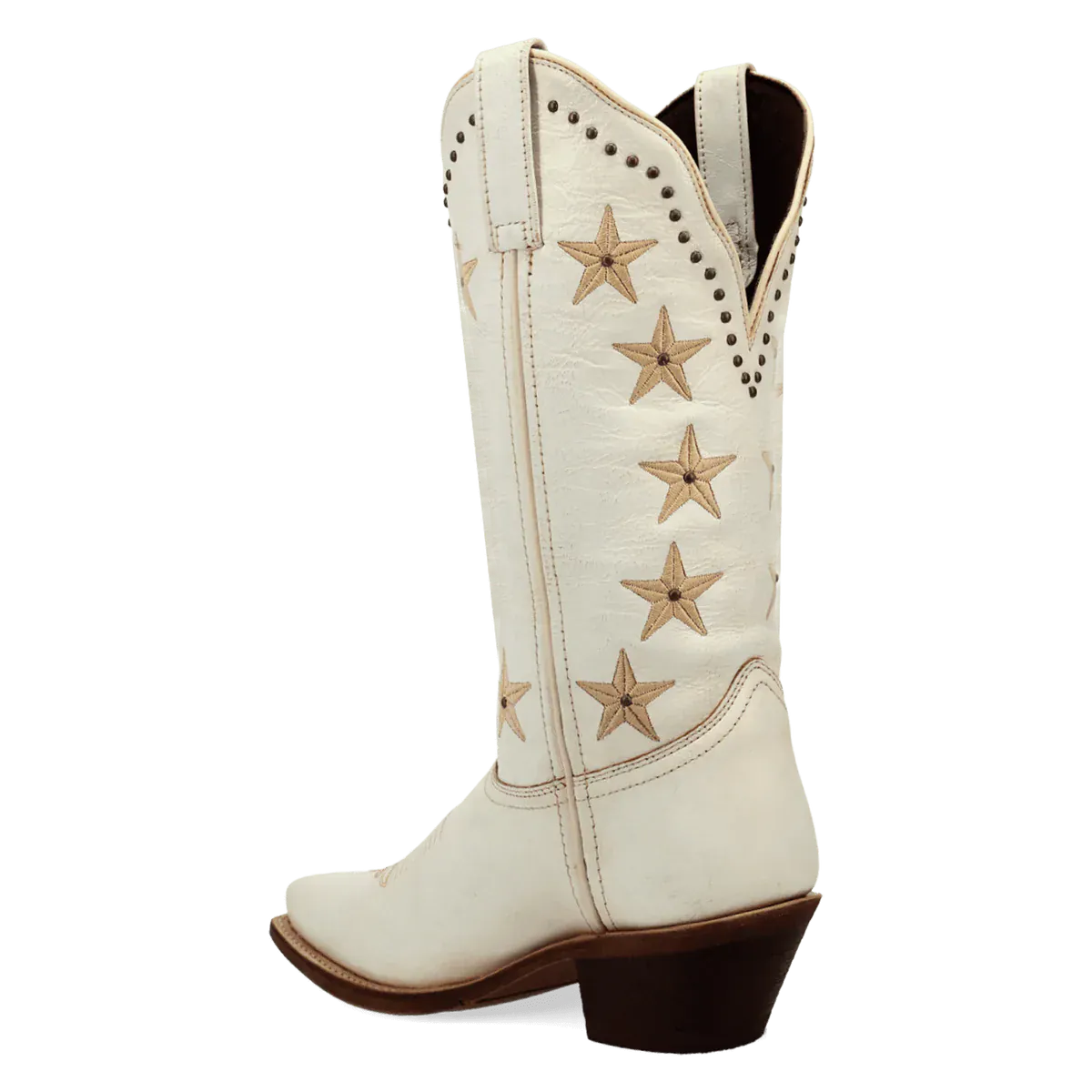 Serenade Wide Calf Leather Boot in White by Laredo