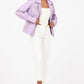 Sofia RF Leather Jacket, Digital Lavender