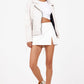 Wana SF Leather Jacket, White, Slim Fit