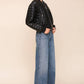 Woven Faux-Ever Leather™ Bomber Jacket - Black